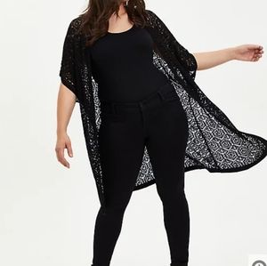 🆕POINTELLE BLACK KIMONO DUSTER